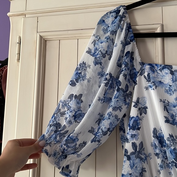 Blue & White Altar’d State Romper - Picture 2 of 7